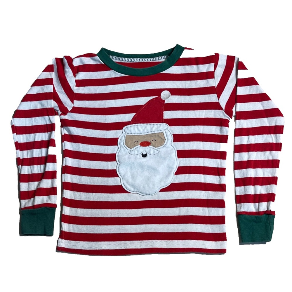 Carter's Boys size 5T Santa Christmas Stripes